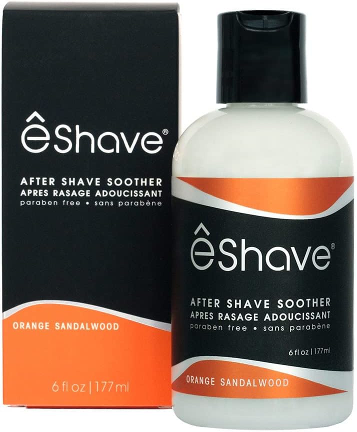 eShave After Shave Soother - Orange Sandalwood, 6 Fl Oz Moisturizing Lotion - Image 1